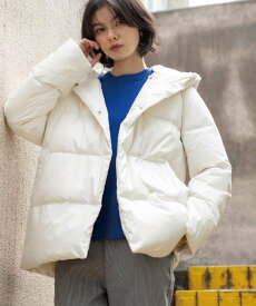 【SALE／30%OFF】OPAQUE.CLIP 撥水フードミドルダウンコート【防風/抗菌防臭/洗濯機OK】《S~LL》 オペークドットクリップ ジャケット・アウター ダウンジャケット・ダウンベスト ブラック ホワイト ブラウン【送料無料】