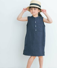 【SALE／40%OFF】URBAN RESEARCH DOORS リネンレーヨンノースリーブワンピース(KIDS) アーバンリサーチドアーズ ワンピース・ドレス ワンピース ブルー ネイビー