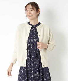 【SALE／50%OFF】LAURA ASHLEY 【2WAY/FOX混】クルーネックニット ローラ アシュレイ トップス ニット ホワイト ブラウン ベージュ【送料無料】