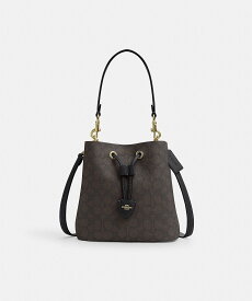 【SALE／40%OFF】COACH OUTLET 【公式】ローアン バケット バッグ・シグネチャー キャンバス コーチ　アウトレット バッグ ショルダーバッグ ベージュ【送料無料】