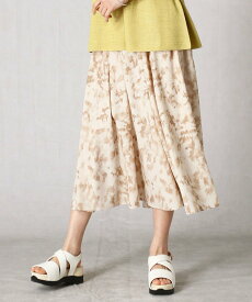 【SALE／60%OFF】Comme ca Mature ギャザースカート コムサイズム スカート ロング・マキシスカート グレー ベージュ ブルー