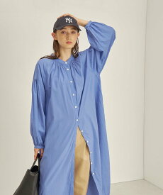 【SALE／40%OFF】SHIPS WOMEN ＜手洗い可能＞綿 シルク ロング 羽織り ワンピース ◇ シップス ワンピース・ドレス ワンピース ブルー ホワイト グリーン【送料無料】