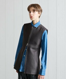 【SALE／80%OFF】BEAUTY&YOUTH UNITED ARROWS ＜H＞メルトン ジップベスト ユナイテッドアローズ アウトレット ジャケット・アウター その他のジャケット・アウター グレー ブラック【送料無料】