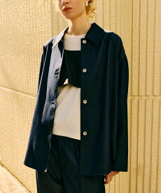 ADAM ET ROPE' FEMME NIKKE TW DENIM SHIRT JACKET アダムエロペ ジャケット・アウター ブルゾン・ジャンパー ブラック ネイビー【送料無料】