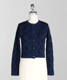 【SALE／80%OFF】UNITED ARROWS フラワージャガード カーディガン ユナイテッドアローズ アウトレット トップス カーディガン ネイビー ホワイト【送料無料】