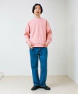 【DISCUS ATHLETIC】身頃裏ボアクルートレーナー ラグランスウェット