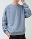 【DISCUS ATHLETIC】身頃裏ボアクルートレーナー ラグランスウェット