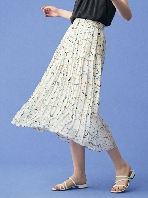 Tomorrowland ウォーターフロウプリント ミディプリーツスカート Rakuten Fashion 楽天ファッション 旧楽天 ブランドアベニュー By9643