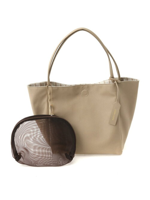 Un Billion L カシュカシュ Cachecache メッシュポーチ付き合皮 ストライプリバーシブルトートバッグ Rakuten Fashion 楽天ファッション 旧楽天ブランドアベニュー Ca2643