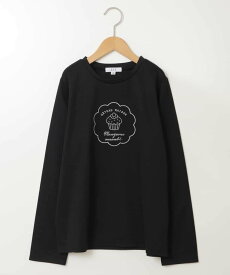 【SALE／20%OFF】a.v.v [160]カップケーキ刺繍ロンT アー・ヴェ・ヴェ トップス カットソー・Tシャツ ブラック ピンク ホワイト