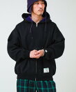 【DISCUS ATHLETIC】インレイ裏シャギーボンディング ジップフーディ