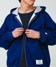 【DISCUS ATHLETIC】インレイ裏シャギーボンディング ジップフーディ