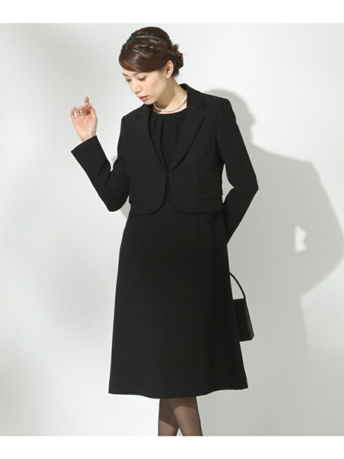 組曲 大きいサイズ有 ストレッチダブルサテン ジャケット ワンピース Rakuten Fashion 楽天ファッション 旧楽天 ブランドアベニュー K