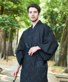 【SALE／50%OFF】ADPOSION ADPOSION/(M)織柄 シジラ織 浴衣5点セット【浴衣+帯+下駄+扇子+信玄袋】 テットオム 着物・浴衣・和装小物 浴衣 ブラック ネイビー グレー ブルー【送料無料】