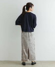 F by ROSSO シャイニーフロントギャザータイトスカート
