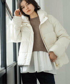 【SALE／30%OFF】OPAQUE.CLIP 撥水ショートダウン【防風/抗菌防臭/洗濯機洗い可】《SS~LL》 オペークドットクリップ ジャケット・アウター ダウンジャケット・ダウンベスト ベージュ ホワイト ブラック【送料無料】