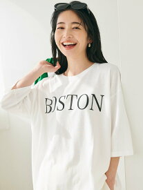 coca ビッグシルエットプリントTシャツ コカ トップス カットソー・Tシャツ レッド ベージュ ブルー