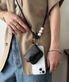 Discoat 【6WAY】BIGパール付きスマホストラップ ディスコート アクセサリー・腕時計 その他のアクセサリー・腕時計 シルバー ベージュ ブラック