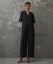 【SALE／30%OFF】ADAM ET ROPE' FEMME 【EMOELLE】ハーフスリーブVネックオールインワン アダムエロペ オールインワン…