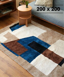 JOURNAL STANDARD FURNITURE GEOMETRIC RUG 200*200 �W�I���g���b�N���O �W���[�i���X�^���_�[�h�t�@�j�`���[ �C���e���A�E�����G�� �J�[�y�b�g�E���O�E�}�b�g �u���[�y���������z