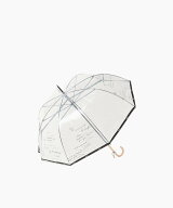 agnes b. FEMME メッセージ柄 ビニール長傘 アニエスベー ファッション雑貨 傘・長傘 ブラック【送料無料】