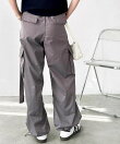 《FIRSTMOODコラボ》サイドリボンナイロンカーゴパンツ