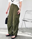 《FIRSTMOODコラボ》サイドリボンナイロンカーゴパンツ