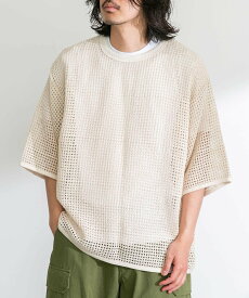 【SALE／40%OFF】Sonny Label ARMY TWILL Cotton Mesh T-shirts サニーレーベル トップス カットソー・Tシャツ ブラック【送料無料】