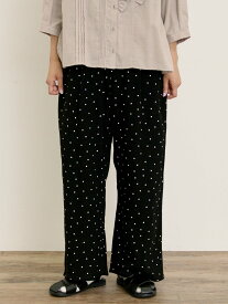 【SALE／57%OFF】Samansa Mos2 【M/Lサイズ】レーヨン麻ゆるストレートパンツ サマンサモスモス パンツ その他のパンツ ブラック ベージュ ブラウン