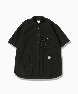 and wander CORDURA cotton rip SS shirt �A���h�����_�[ �g�b�v�X �V���c�E�u���E�X �O���[ �x�[�W�� �z���C�g �u���b�N�y���������z