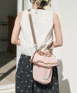 別注 マルチWAY メッシュ フリル巾着ショルダーバッグ