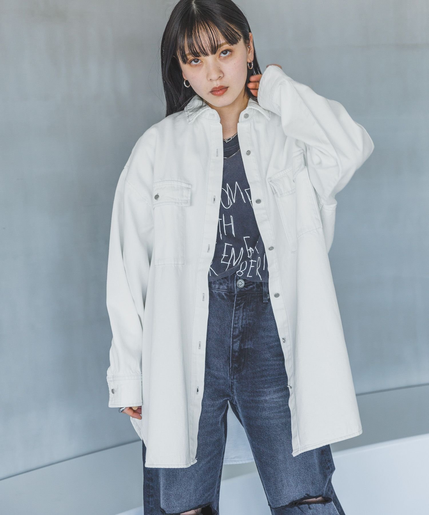 JEANASIS｜アソートデニムBIGシャツジャケット | Rakuten Fashion(楽天 