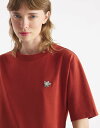 【SALE／30%OFF】CAFE KITSUNE Cafe Kitsune/(U)BARISTA FOX PATCH RELAXED TEE-SHIRT メゾン キツネ トップス カットソー・Tシャツ グリーン ブラウン ピンク【送料無料】