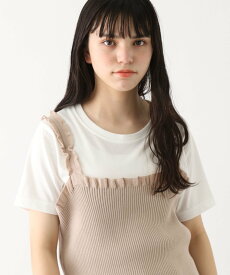 【SALE／5%OFF】GLOBAL WORK (K)ビスチェSETTシャツ/A グローバルワーク トップス カットソー・Tシャツ ベージュ ブラック