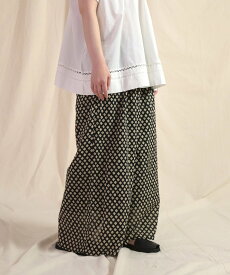 Brocante インドプリント ピエロパンツ ドミンゴ パンツ その他のパンツ イエロー ブラック グレー【送料無料】