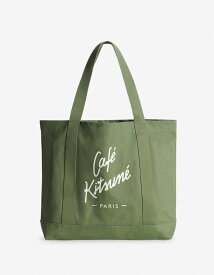 Maison Kitsune Maison Kitsune/(U)CAFE KITSUNE TOTE BAG メゾン キツネ バッグ トートバッグ グリーン【送料無料】
