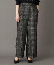 【SALE／5%OFF】DRESSTERIOR ループグレンチェックワイドパンツ ドレステリア パンツ その他のパンツ ブラック【送料無料】