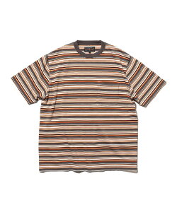 BEAMS PLUS Pocket Tee Multi Stripe Tee �r�[���X ���� �g�b�v�X �J�b�g�\�[�ET�V���c �O���[�� �O���[ ���b�h�y���������z