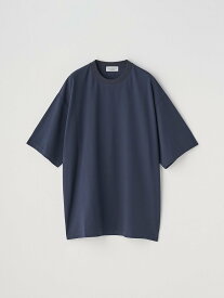 JOHN SMEDLEY ジョーゼットジャージー モックネック半袖Tシャツ｜TS959 ジョンスメドレー トップス カットソー・Tシャツ ネイビー【送料無料】