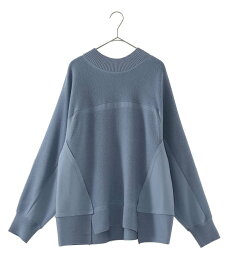 【SALE／40%OFF】HIROKO BIS GRANDE ウールスムースジョイントニットプルオーバー ヒロコ ビス グランデ トップス ニット パープル ブルー ホワイト【送料無料】