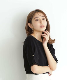 NATURAL BEAUTY BASIC シアーレイヤードタックスリーブニット ナチュラルビューティベーシック トップス ニット ブラック グレー ホワイト グリーン【送料無料】