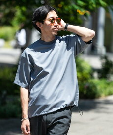 URBAN RESEARCH ITEMS 『セットアップ対応』吸水速乾 ストレッチトロ布帛 Tシャツ アーバンリサーチアイテムズ トップス カットソー・Tシャツ グレー ベージュ イエロー ブラック【送料無料】