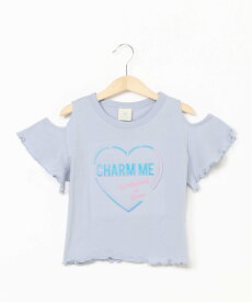 【SALE／50%OFF】FARM FARM/ソデフレアTシャツ シ・シュ・ノン トップス カットソー・Tシャツ ホワイト ブルー