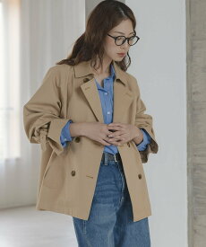Sonny Label 撥水ショートトレンチコート サニーレーベル ジャケット・アウター トレンチコート ネイビー ベージュ【送料無料】