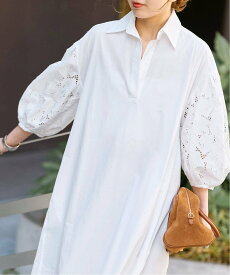 Spick & Span 《予約》TICCA / ティッカ フラワーレースワンピース スピックアンドスパン ワンピース・ドレス ワンピース ホワイト グレー【送料無料】