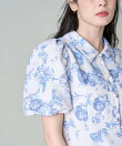 《M Maglie le cassetto》トワルドジュイ風ワンピース|トワル柄で華やぐ夏