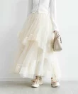 ボリュームチュールフレアスカート