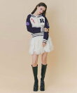 【=LOVE 大場花菜さん着用】スタジャンライクニットZIPジャケット