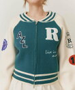 【=LOVE 大場花菜さん着用】スタジャンライクニットZIPジャケット