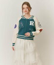 【=LOVE 大場花菜さん着用】スタジャンライクニットZIPジャケット